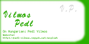 vilmos pedl business card